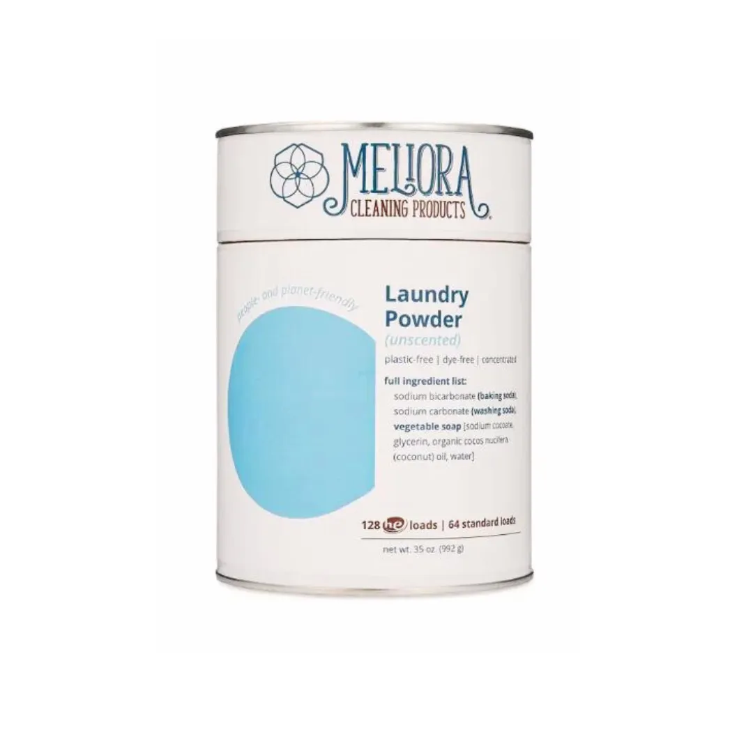 Meliora Cleaning Products | Laundry Powder Detergent - Unscented (128 ...